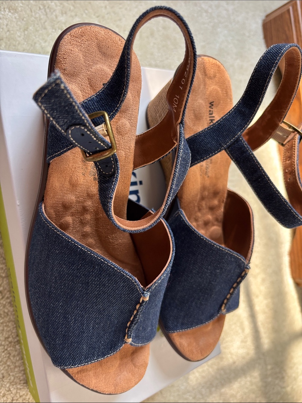 Walking Cradle denim sandals
